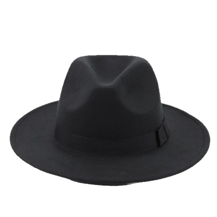 European American Street Style Cap Wool British Retro Jazz Caps Kids Big-brimmed Top Hats Felt Hat Versatile Shade view 5