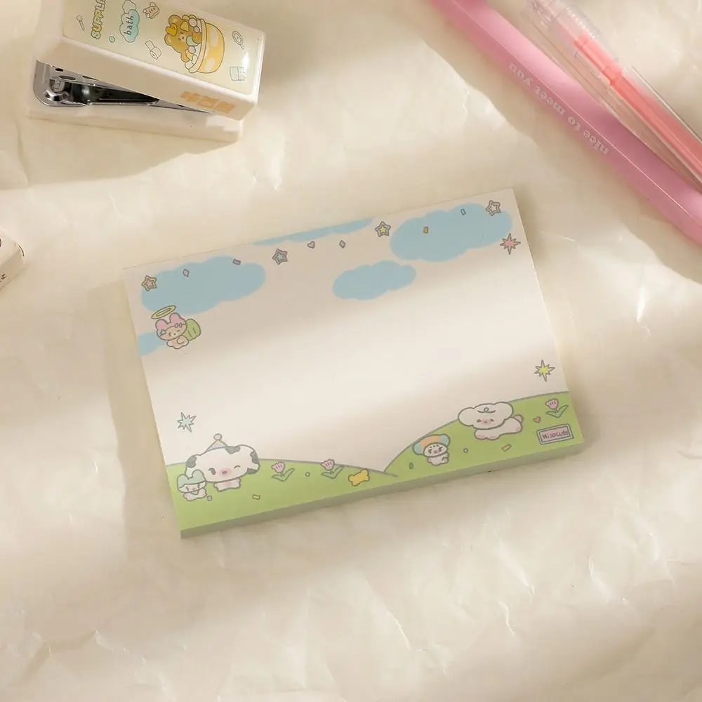 Cartoon Nette Reizende Memo Pad Journal Nicht-klebrige Ästhetische Notiz Papier Notizblock Koreanische Nachricht Papier Lesezeichen