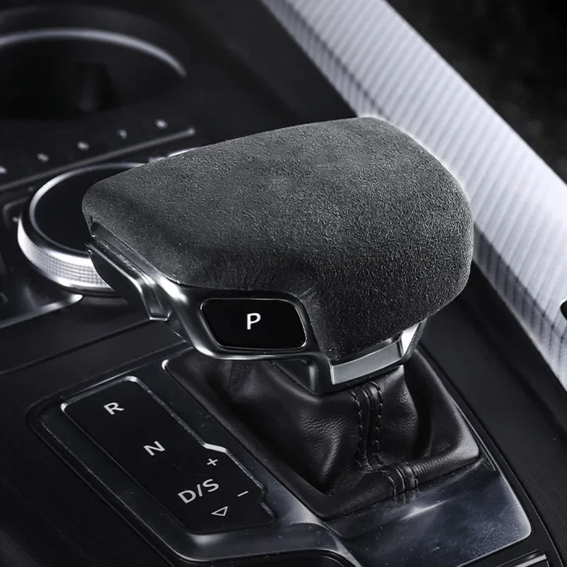 For A4 S4 A5 S5 2017 2018 2019 2020 2021 2022 Gear Shift Stick Shifter Knob Cover Suede Protect Shell Panel
