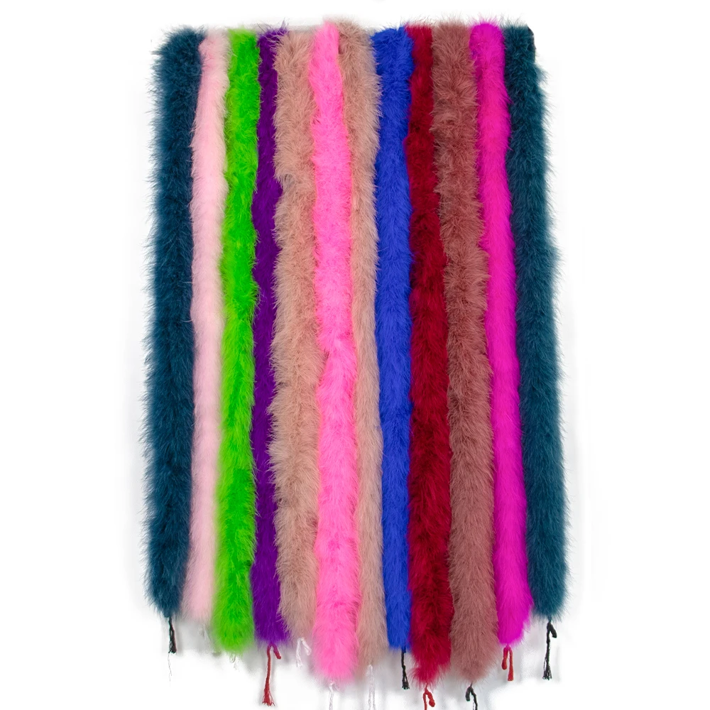 

50Grams Fluffy Turkey Feathers Boa 2Meter Natural Marabou Feather Shawl Woman Party Dress Decorative Sewing Plumas Scarf Craft