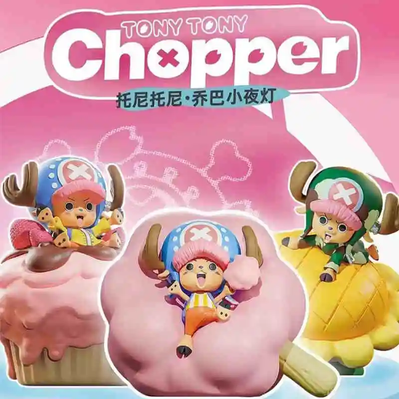 

New Cute Original Anime One Piece Tony Tony Chopper Mystery Blind Box Nightlight Figure Bedroom Luminous Ornaments Birthday Gift