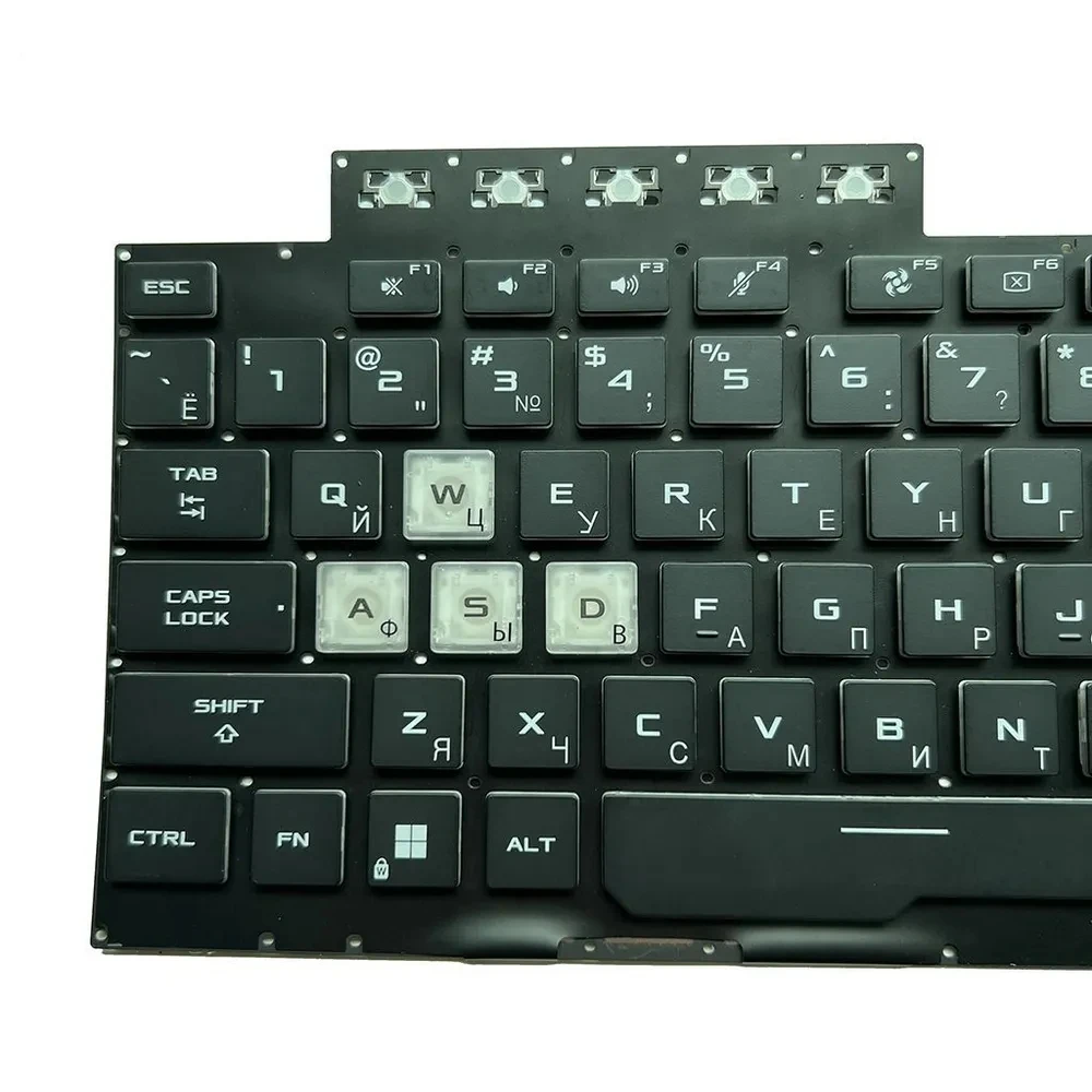 Imagem -05 - Xin-russo-us Rgb Backlight Teclado para Notebook Asus Tuf Gaming F15 Fx506 Fa506 q Fx506l Fa506u Fx706 Fa706