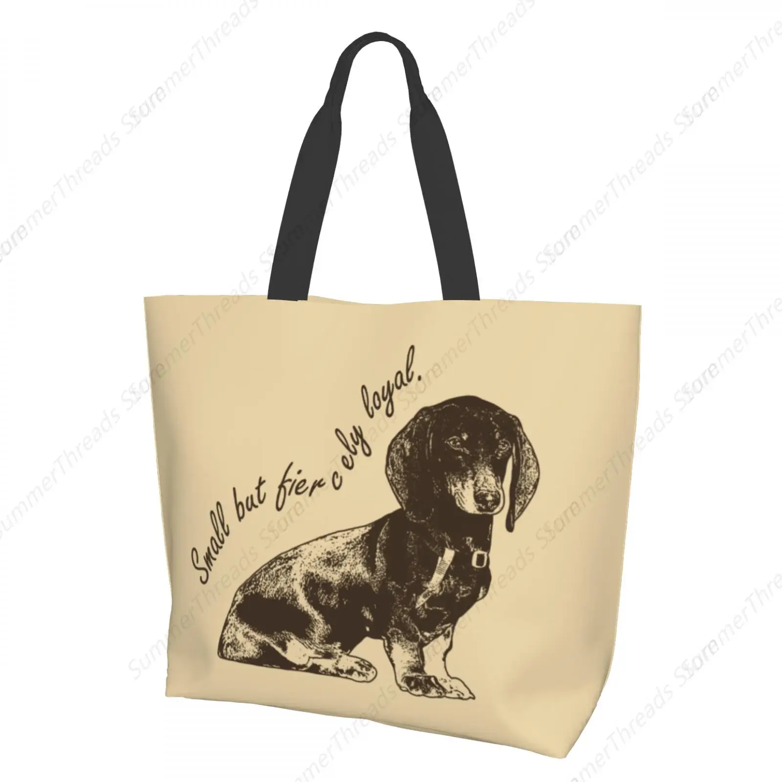 

Dachshund Companion Tote Bag for Women Large Print Bags Portable Beach Bag Reusable Grocery Bags Waterproof