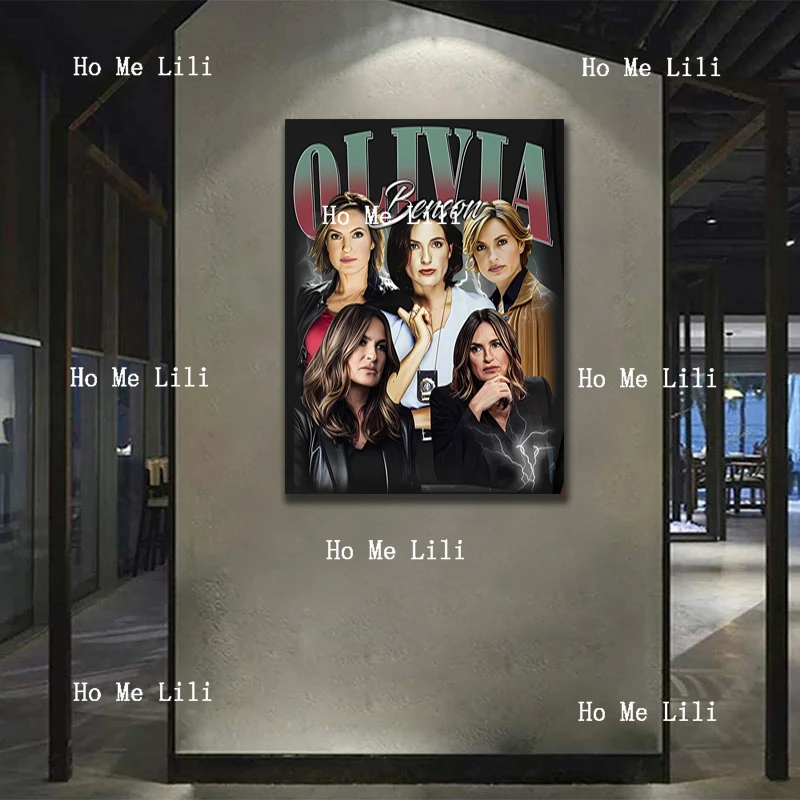 Olivia Benson Mariska Hargitay Elliot Stabler Lei e Ordem Poster Pintura Tela Arte de Parede Sala de estar Decoração de Quarto