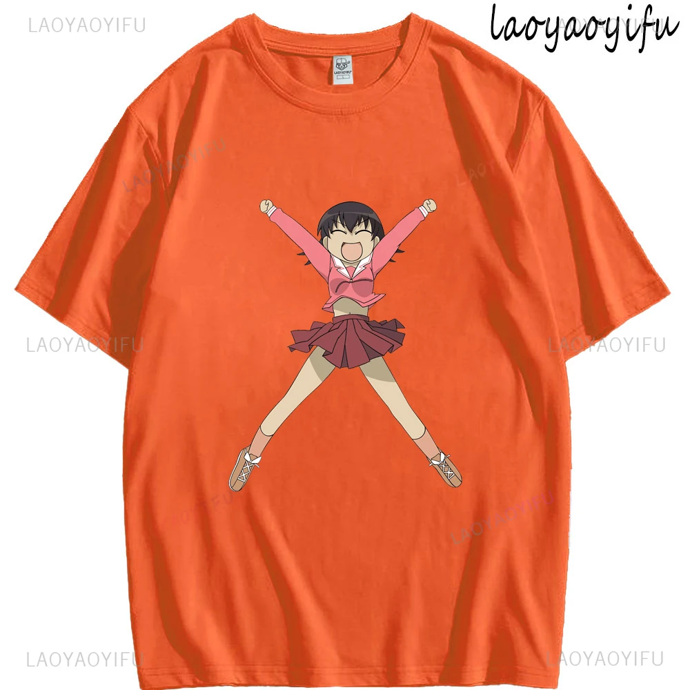 Azumanga Daioh Ayumu Kasuga Gedrukt T-shirt Unisex Cartoon Anime Grafische Kawaii Katoen Korte Mouw Losse Kleding