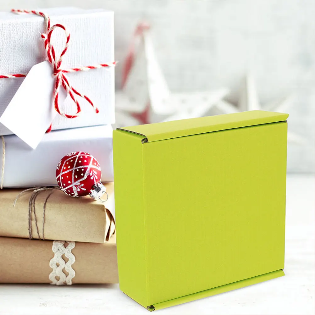 10pcs Colorful Corrugated Packaging Boxes Lightweight No Tape Assembly Mailing Container For Small Case Craft