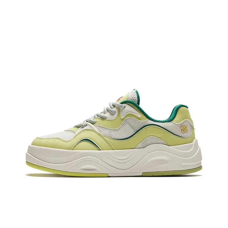 Anta Seaweed Spring Low top Skateboard Shoes Women's White Green 922428011-51