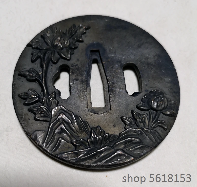 Alloy old flower tsuba for Japanese sword katana wakizashi tanto