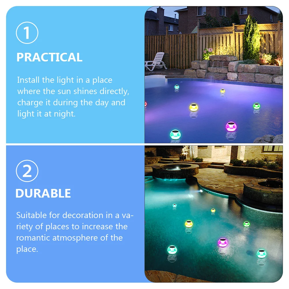 

Floating Lights Solar Lamp Underwater Pool LED for Built-in Power Powered