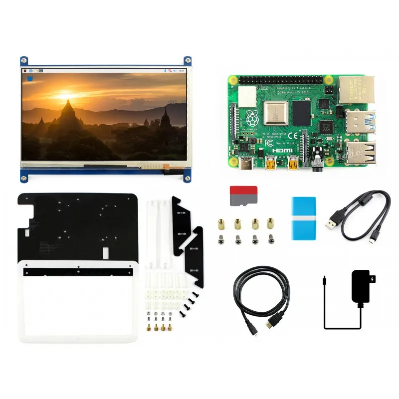 Raspberry Pi 4 Model B Display Kit 7inch Capacitive Touch LCD Screen 800x480 IPS Monitor With Case For DIY Tablet PC