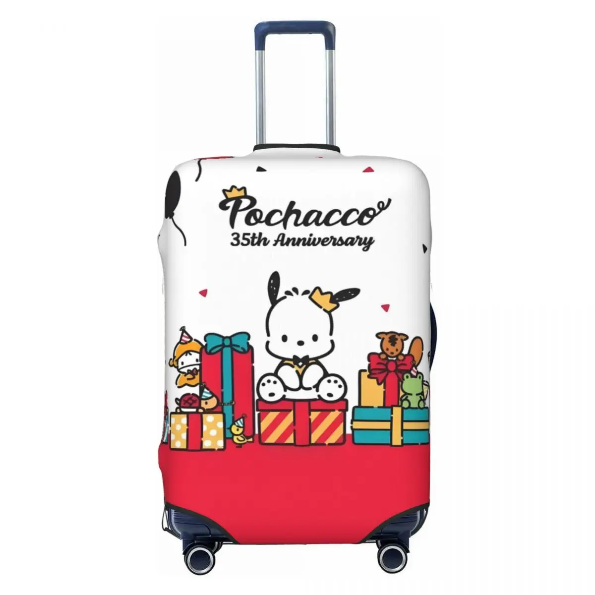 

Забавный чехол для багажа Pochacco Girly Heart на заказ, пыленепроницаемый чехол для дорожного чемодана с рисунком My Melody