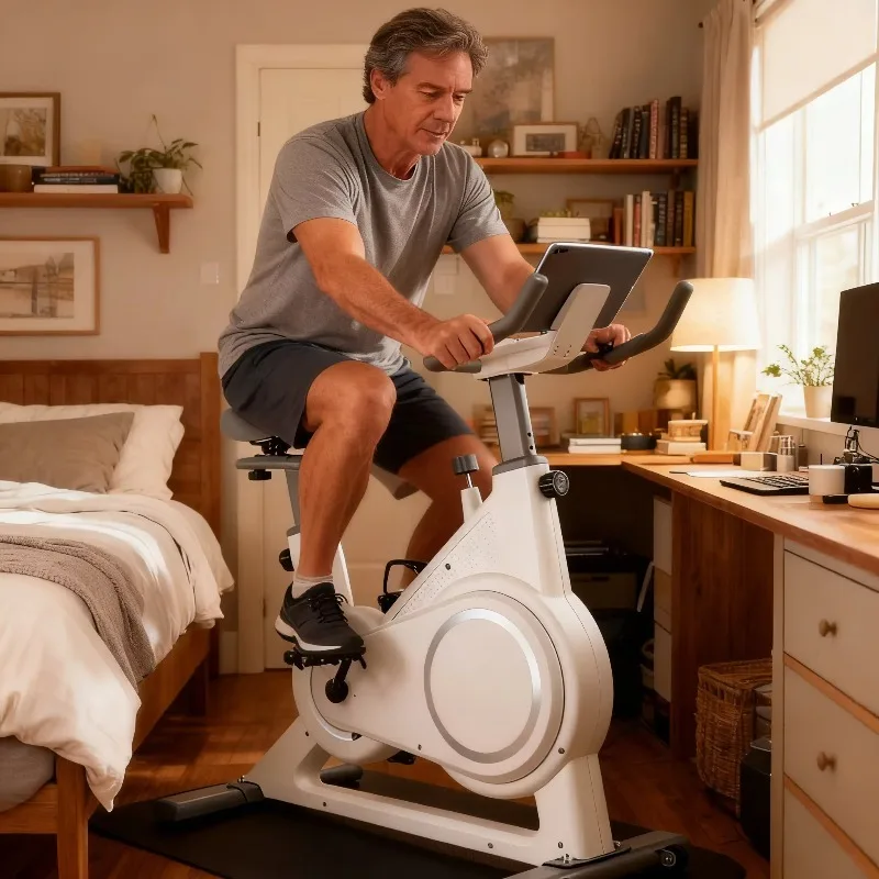 

Новый спиннинг-байк с бесшумной работой, регулируемым сопротивлением для домашних тренировок и занятий велоспортом в помещении.