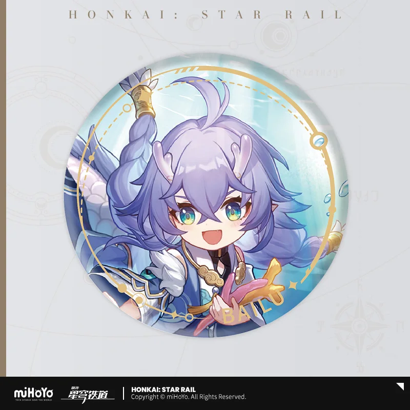 Honkai-insignia de hojalata de riel de estrella miHoYo, versión oficial genuina, Anime Bailu Natasha, personaje, muñeca, decoración de Cosplay, regalos de navidad