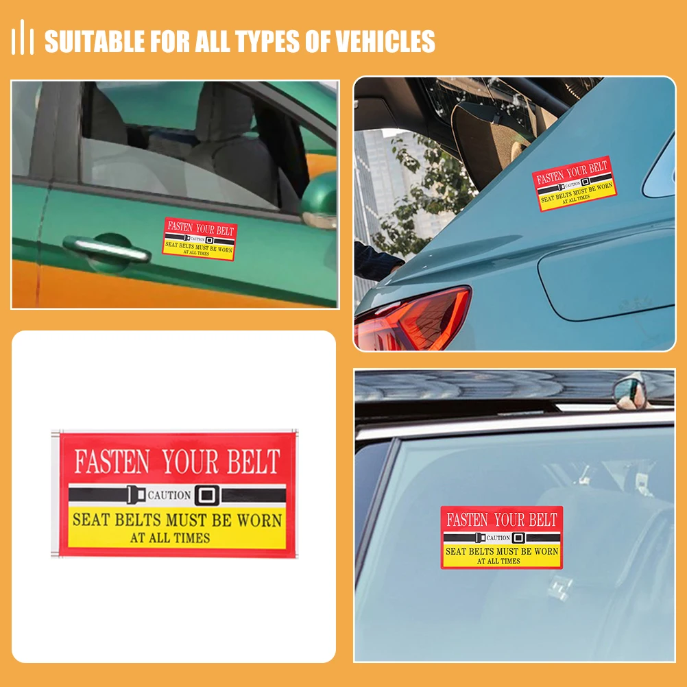 12 قطعة من ملصقات تذكير السلامة، شارات تحذيرية متينة مقاومة للماء للسيارات والشاحنات وعلامة استشارية لسيارات الأجرة