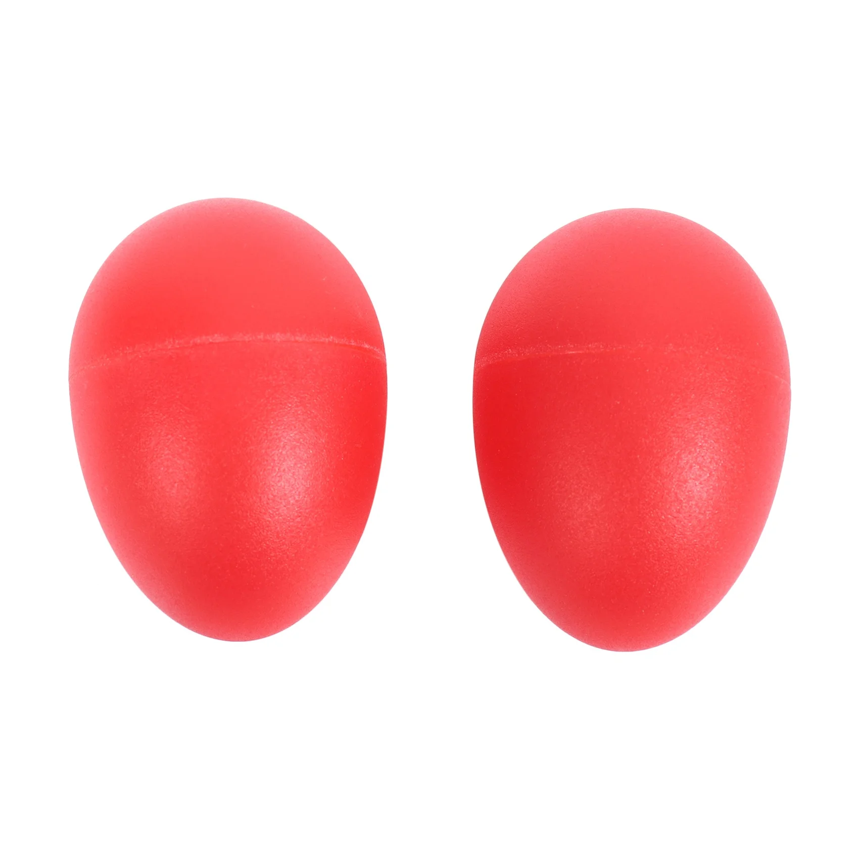 1 Paar Plastic Percussie Muzikale Ei Maracas Shakers Rood