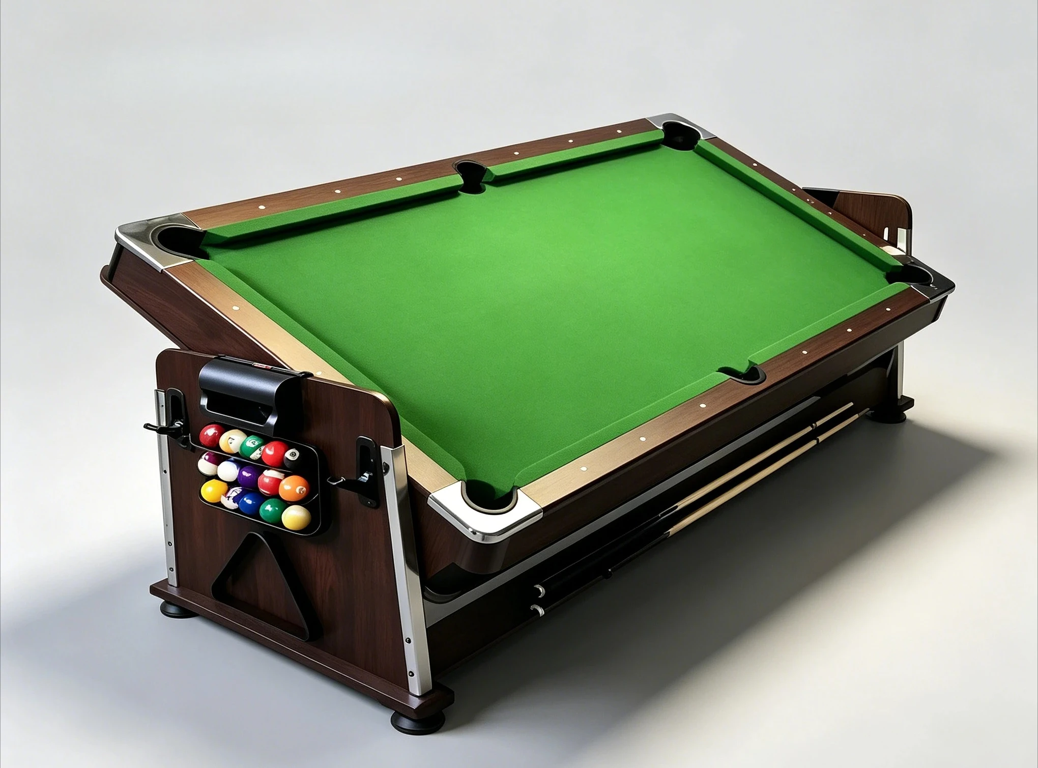 Modern Billiard Pool & Air Hockey Top for Home，4-in-1 Multi Game Revolving Table