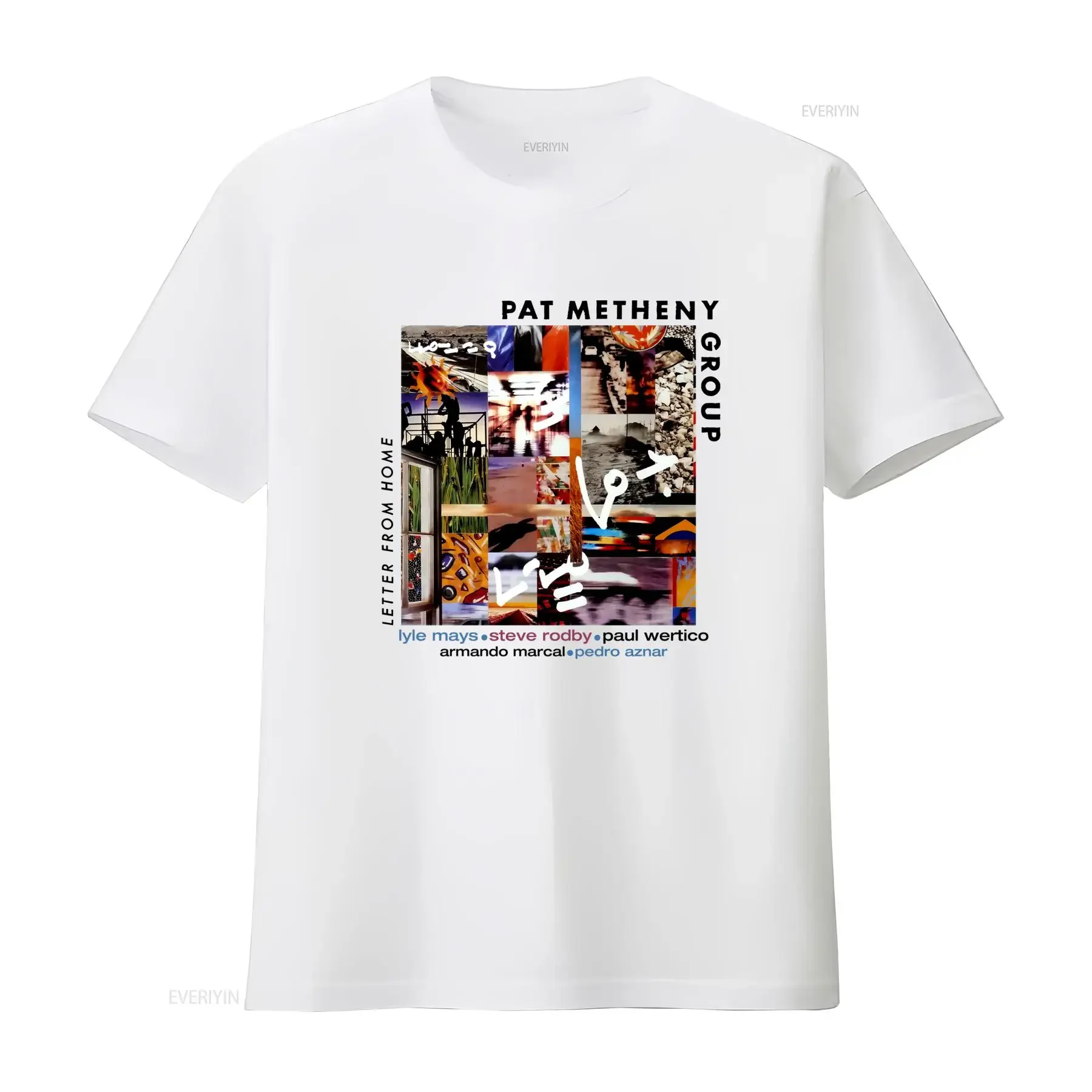 1989 Vintage Pat Metheny Group Tour Concert T Shirt Retro Style White S 2345XL vintage Washed Casual Unisex homme Soft