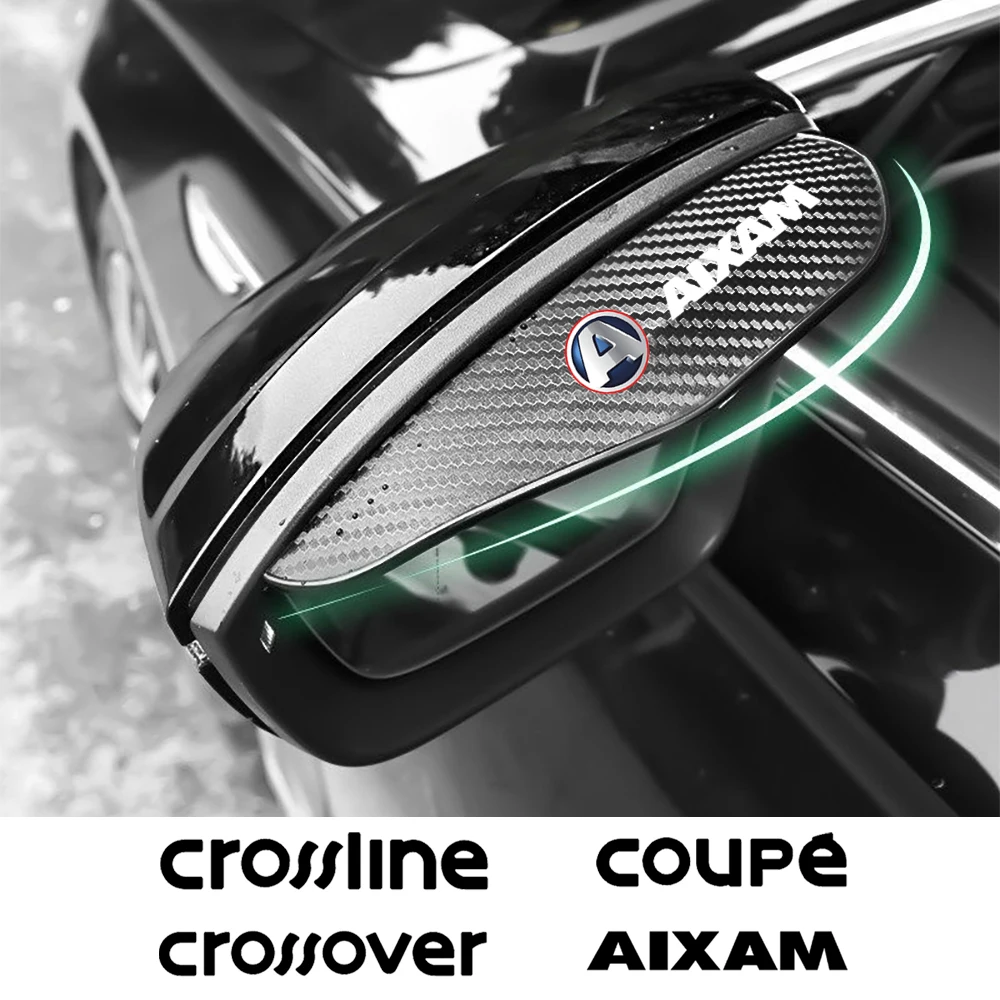 2 PCS Car Rearview Mirror Rain Eyebrow Stickers For Aixam MINAUTO CROSSLINE E AIXAM CROSSOVER MEGA CITY COUPE Auto Accessories