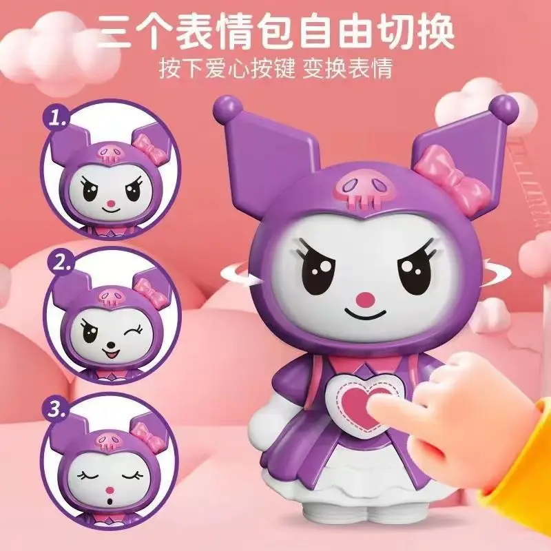 حار بيع الصحافة الوجه تغيير دمية المعلقات Kawaii Kuromi الإبداعية الضغط لعبة لتخفيف الضغط مضحك سانريوس المفاتيح هدية