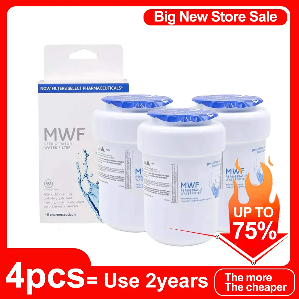 

NEW MWF Refrigerator Water Filter Compatible with MWFP MWFA GWF HDX FMG-1 WFC1201 GSE25GSHECSS PC75009