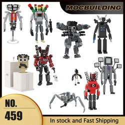 MOC Movie Game Model Monitoring team Mech TV Man Toilet Audio Robot DIY Assembly Building Blocks Bricks Collection Toys Gifts