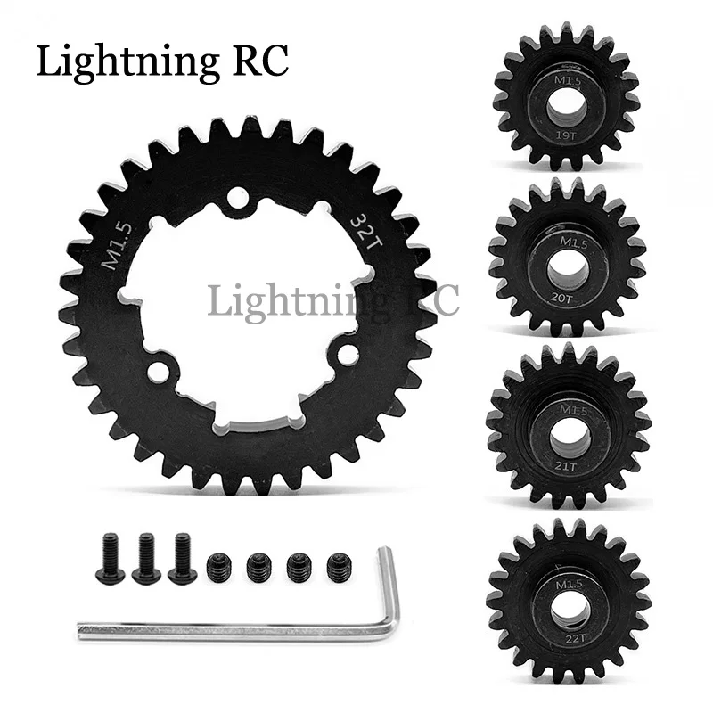 

Steel 1.5Mod 32T Spur Gear and 11T 13T 20T 30T Pinion Gear Set for Traxxas 1/5 X-Maxx XMAXX 1/6 XRT Upgrade Parts