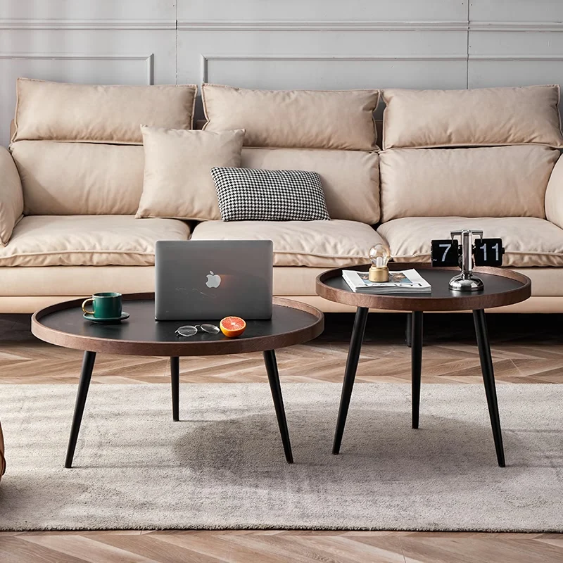 Nordyczny stolik kawowy drewniany stoliki Sofa salon okrągły nowoczesne stoły hotelowe Mini luksusowy projekt meble wypoczynkowe