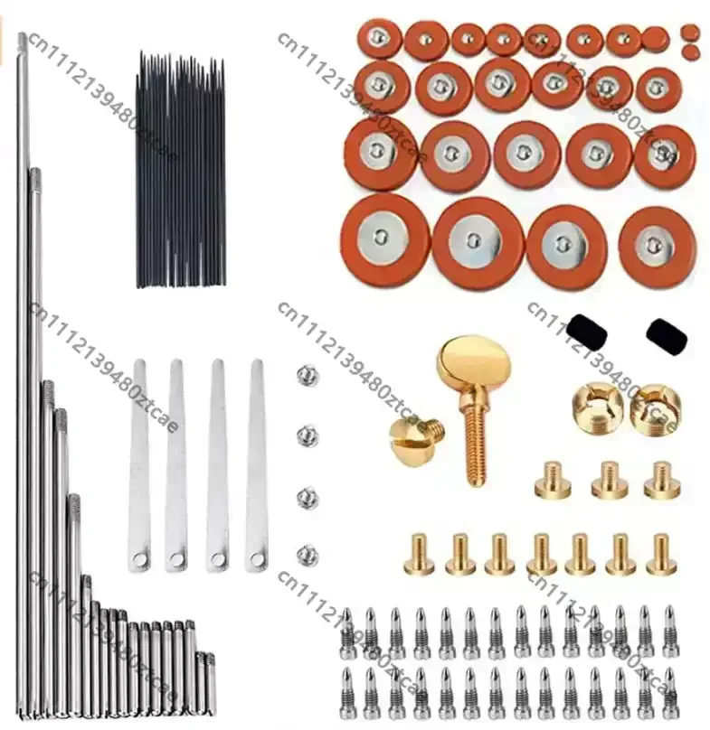 Woodwind Alto Tenor Saxophone Maintenance Components Screw Reed Leather Pad Shaft Stick Practical Repair Spare Accessory Set