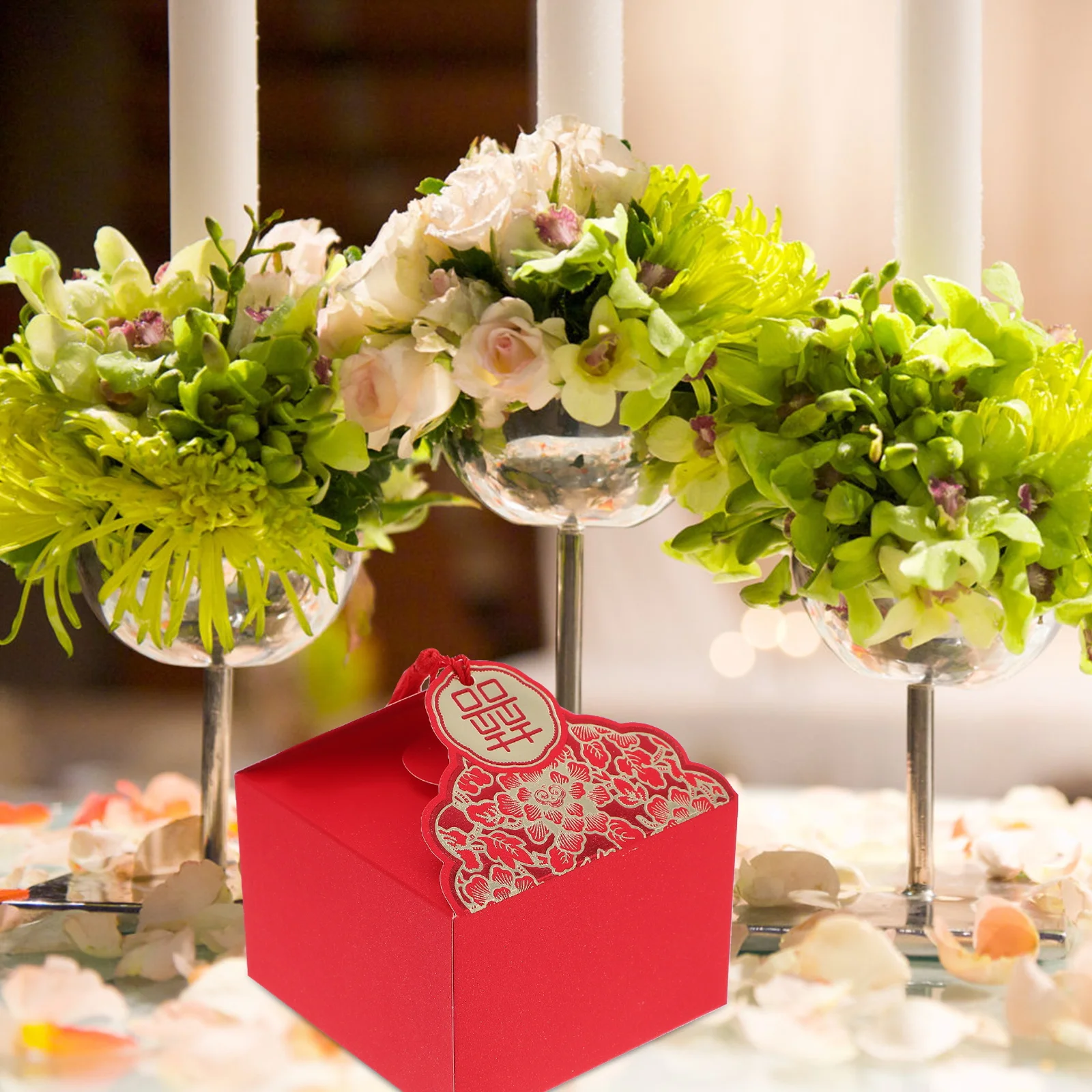 

20 Pcs Boxes with Lids for Presents Gift Wedding Candy Container Portable Packaging Case Bride Storage