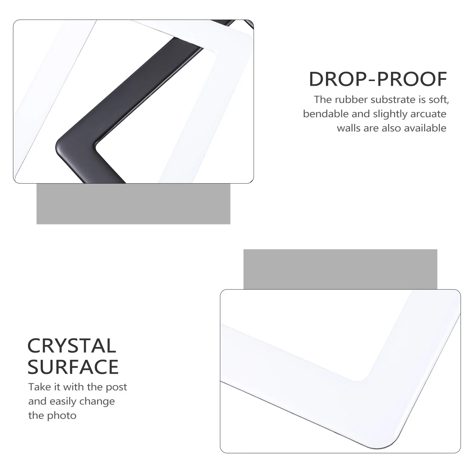 

2Pcs Magnetic Photo Frame Creative Simple Photo Holder for Home Office Wall Decoration Magnetic Picture Frame Picture Holder