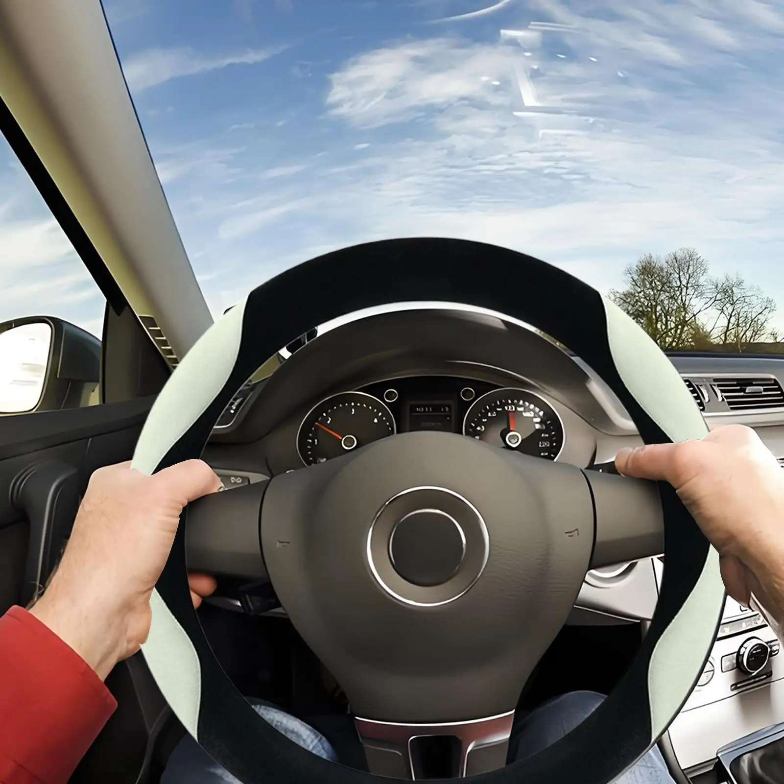 

Чехол на руль, мягкий противоскользящий термоудобный автомобильный чехол на руль, теплый чехол для защиты, ухода за вождением