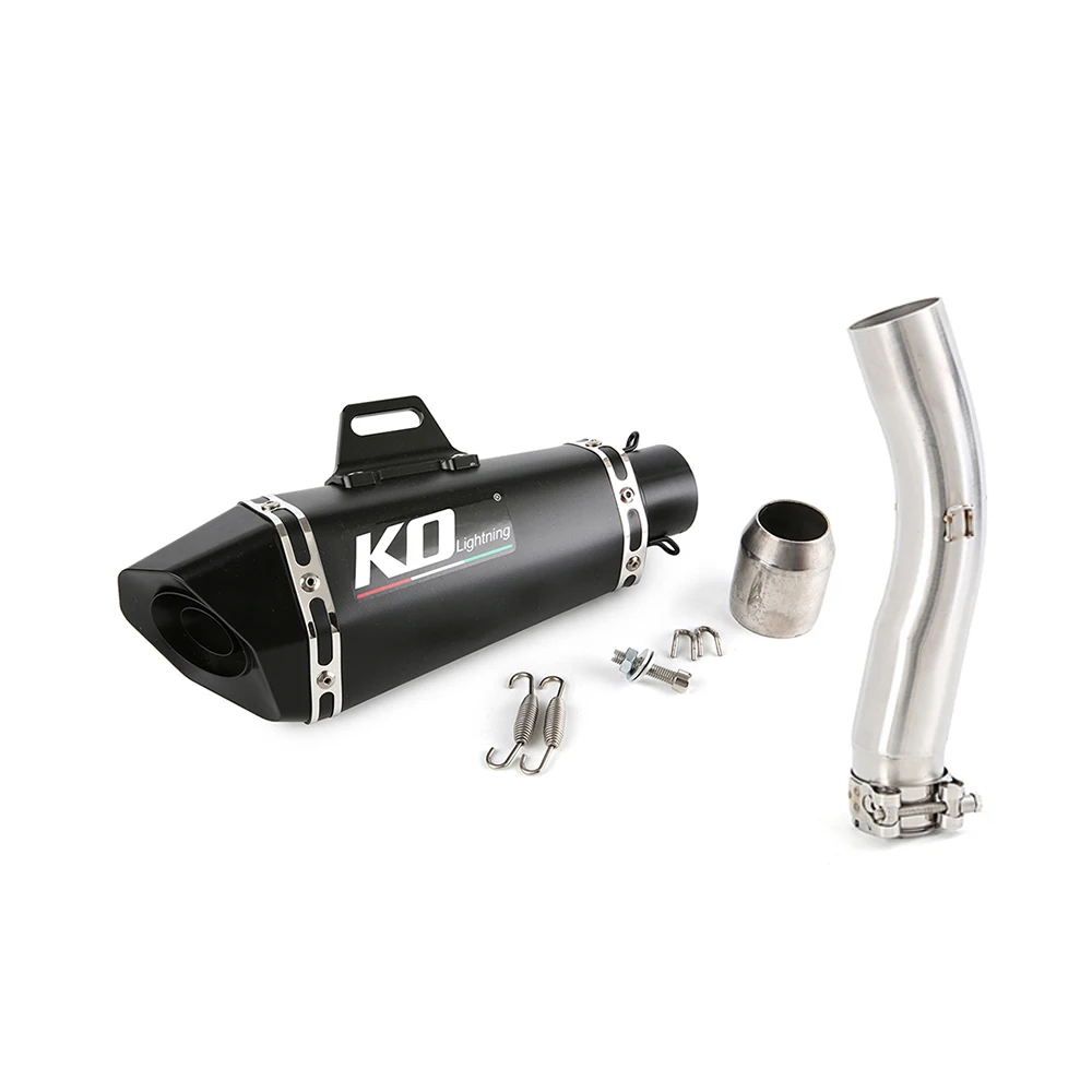 50.8mm Motorcycle Full Exhaust Escape System Middle Link Pipe Removable DB Killer Slip On For Suzuki GSXR 600 750 2008-2010