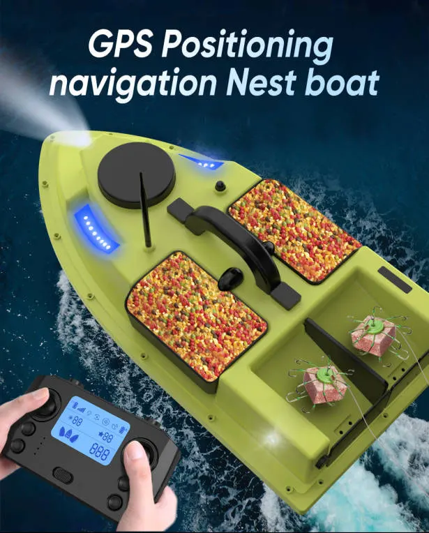 Equipo de pesca de carpa Swinger, barco de pesca de carpa, barco de cebo GPS con Control remoto