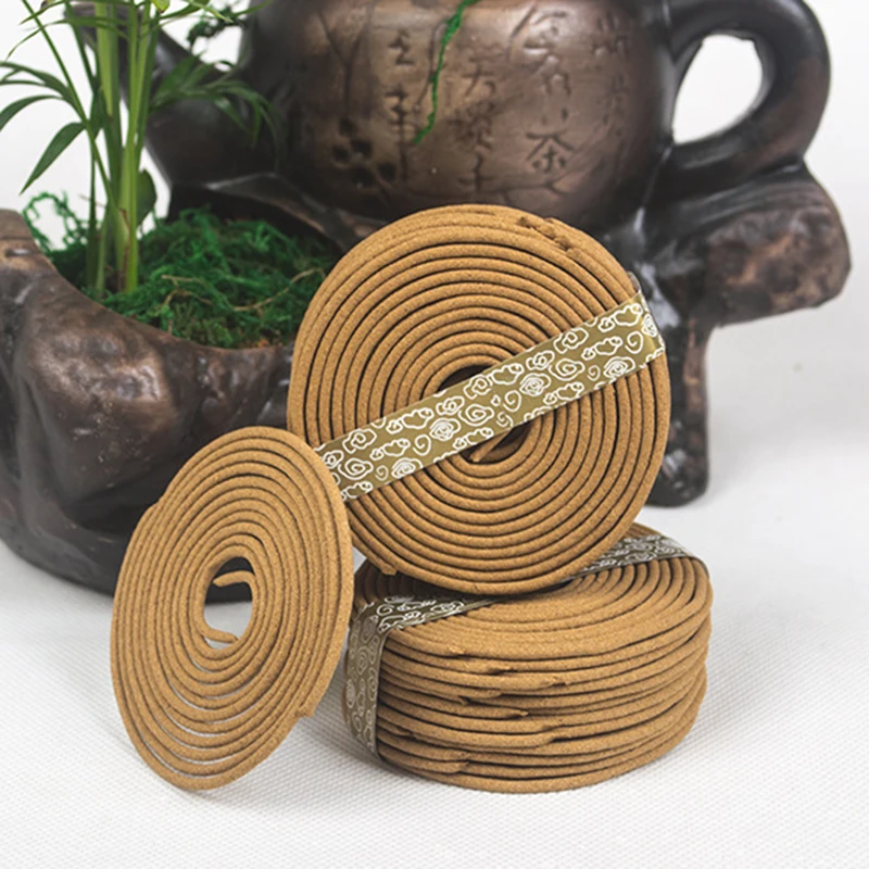 48pcs/box Incense Coil 4 Hours Natural Incense Coils Sandalwood Lavender Scents for Home Aromatic Buddhist Supplies Accessories