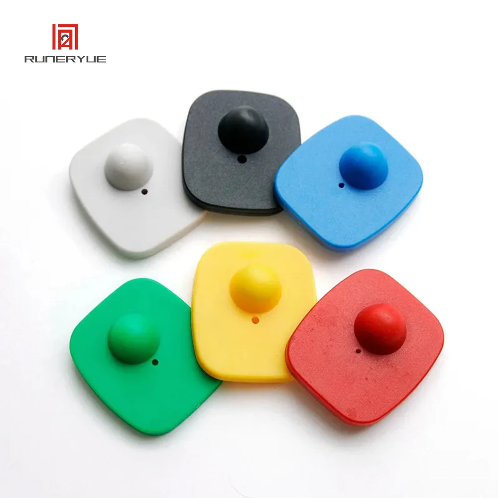 High Quality Cheap Clothing RF 8.2mhz Antitheft Security Alarm System Colorful Square EAS Hard Tag 100pcs/Box