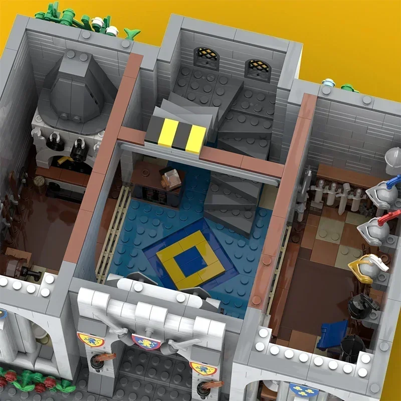 

Medieval Model Moc Building Bricks Lion Warrior’s Castle Reform Technology Modular Blocks Gifts Christmas Toys DIY Sets Assembly