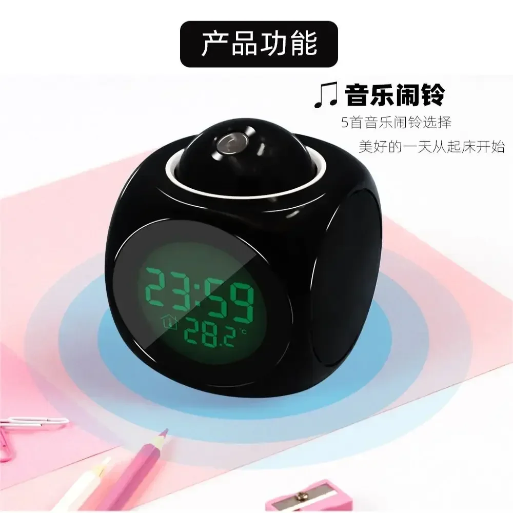 

Temperature Alarm Clock LED Indicators Ceiling LCD Voice Decoration Digital Projection Home Broadcast