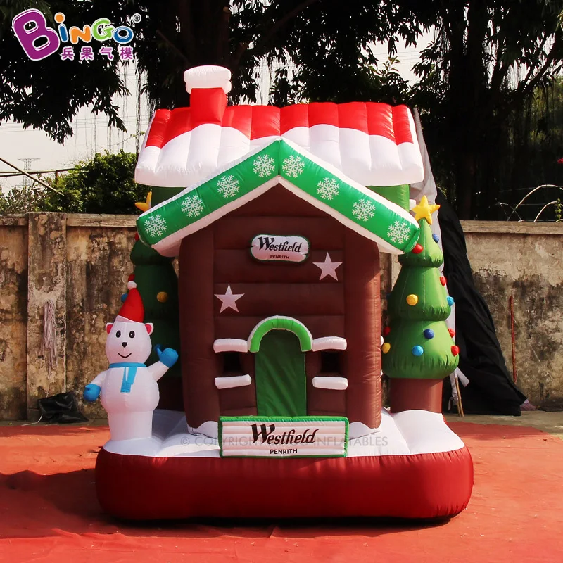 

Inflatable Christmas House Balloon For Event Party Decoration Blow Up Xmas Villa Christmas Decoration Props Toys