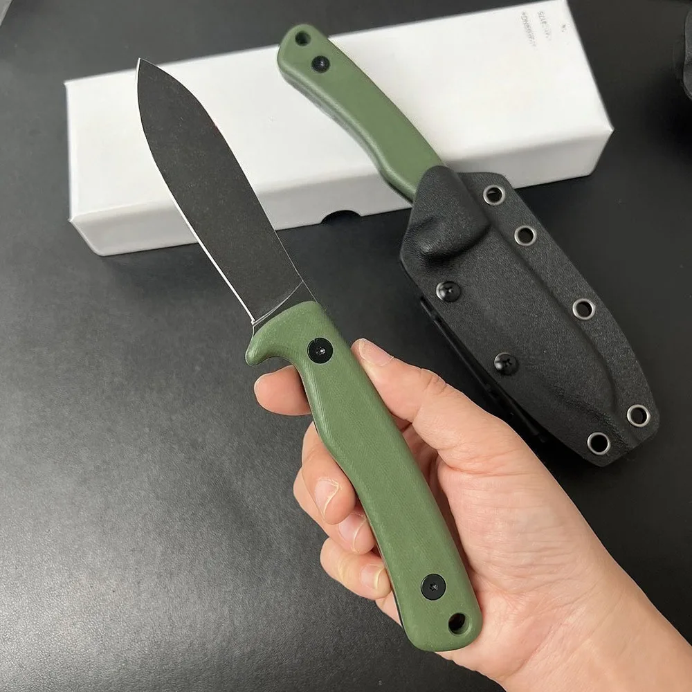 

Outdoor Survival Fixed Blade Full Tang 1095 High Carbon Steel Blade G10 Handle Jungle Expedition Cutting Tool with Kydex Sheath