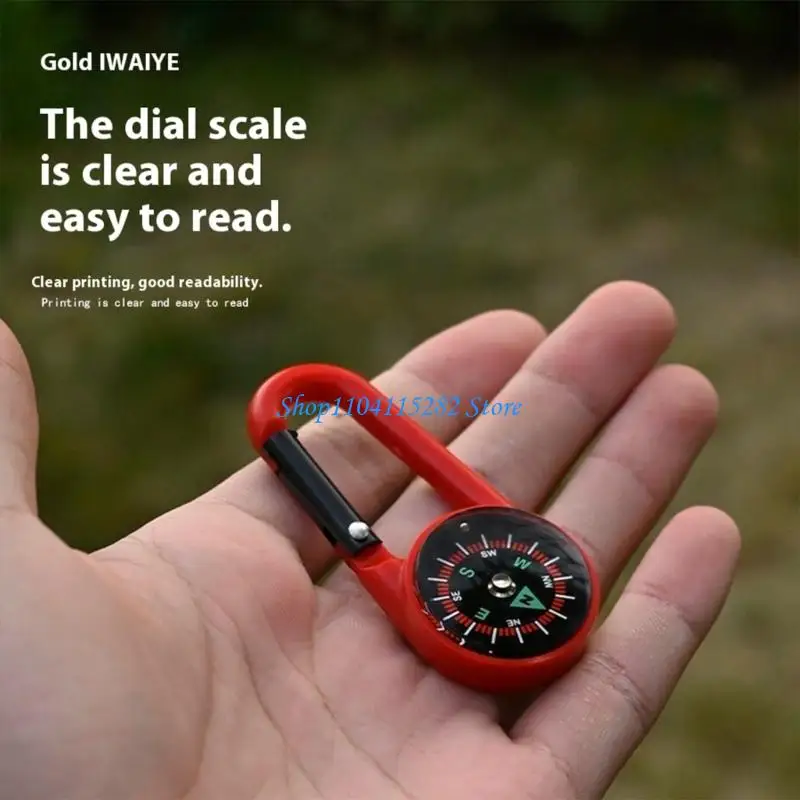 Keychain Navigation Tool for Teen Adults Fishing Camping Multifunction Compasses - Image 3