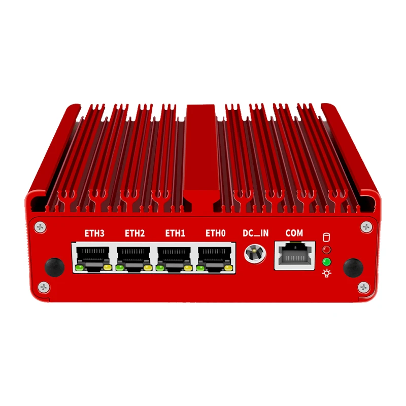 رخيصة 4 2.5 Lan Box خادم الكمبيوتر المدمج Pfsense Firewall Ddr5 Linux Soft Router J4125 N5105 N150 بدون مروحة كمبيوتر صناعي صغير