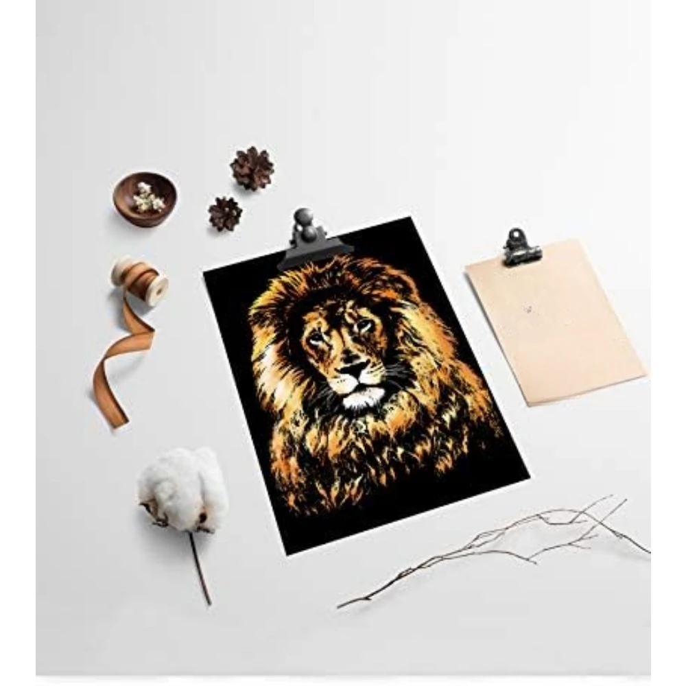 Искусство скретч-арт для взрослых и детей, поделки из радужной бумаги формата А4, скретч ночной сцены