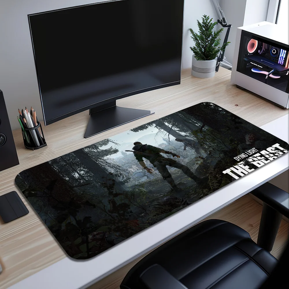 D-Dying Light The B-Beast Game Mouse Pad Desk Mat Large Non-slip Anti-fray Keyboard Ergonomic Office Rubber PC Home Custom