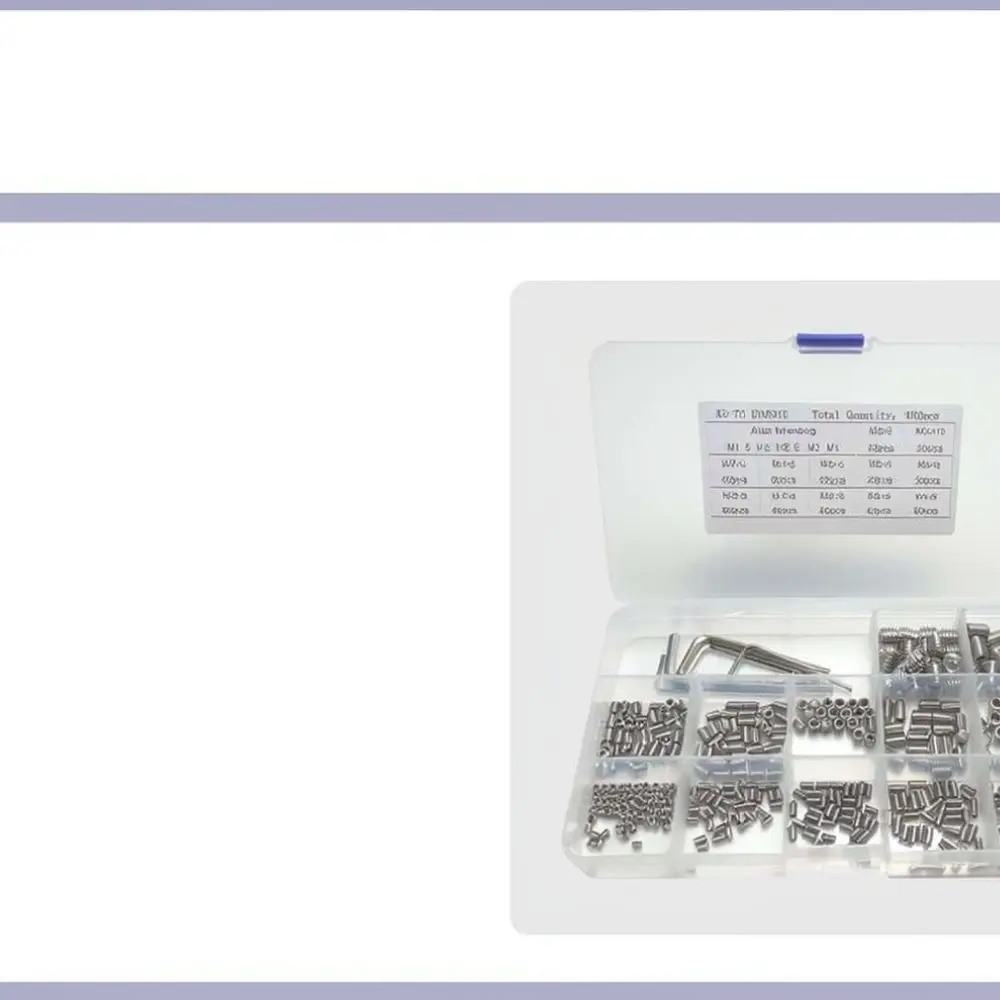 Stainless Steel Grub Screws Hex Socket Cup Point Fastener Kit With Wrench For Daily Hardware Maintenance And Assembly view 3