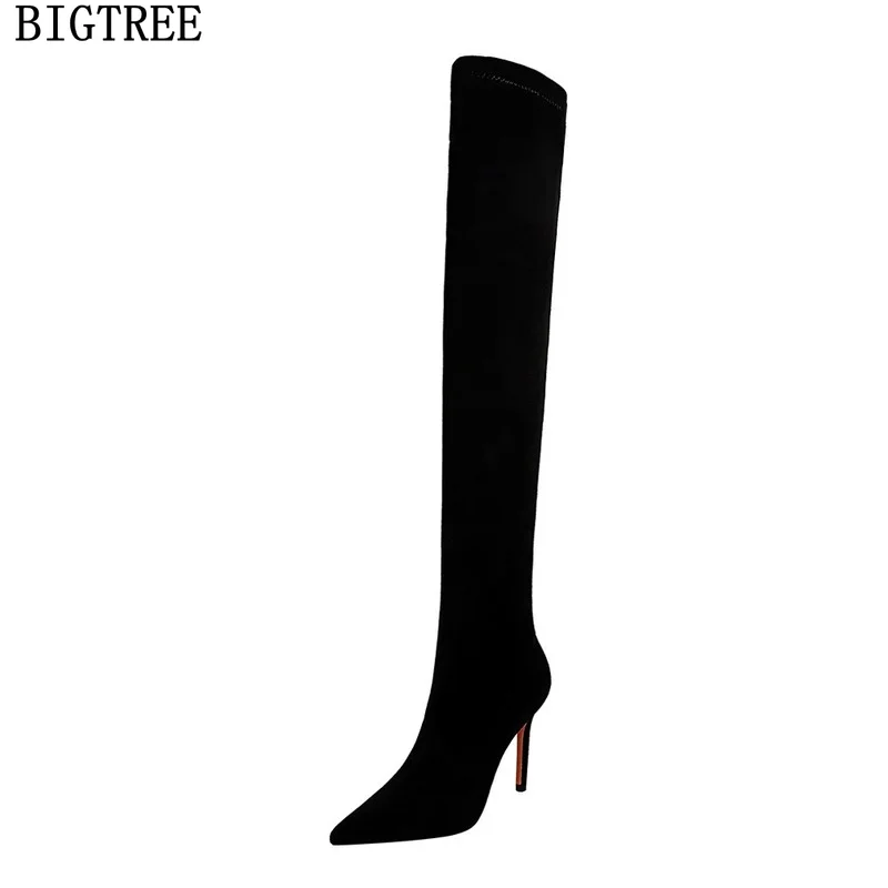 

Thigh High Boots Women Pumps Shoes Luxury Stretch Boots Woman Winter Shoes Women Hight Heels Boot for Woman 2024 Chaussure Femme