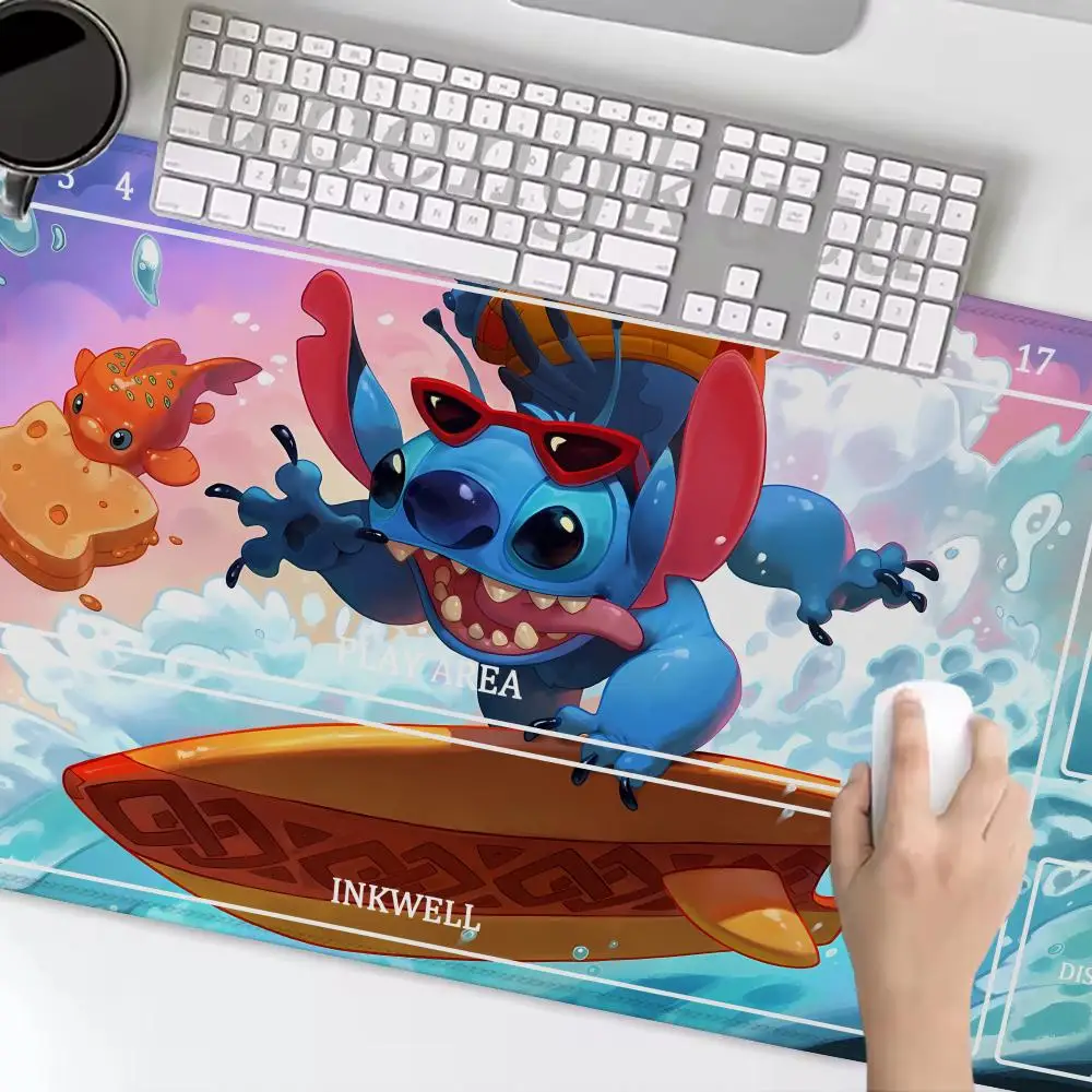 Playmat Lorcana Stitch mouse pad 900x400 trading card gaming non-slip Game Mats assisted combat framework TCG Trading Card Game