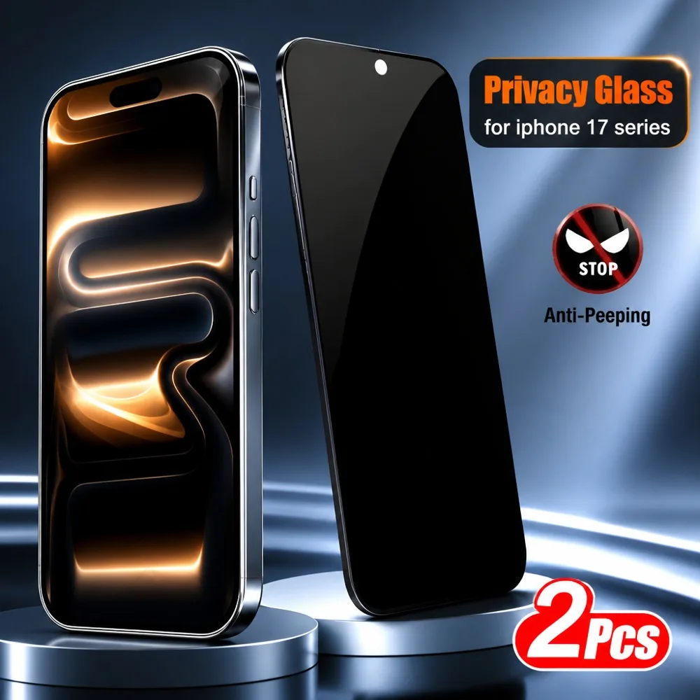 2 Stück Sichtschutz-Panzerglas für iPhone 18 17 16 15 Anti-Spy Displayschutzfolie für iPhone 14 13 12 11 Anti-Blaulicht Anti-Kratzer