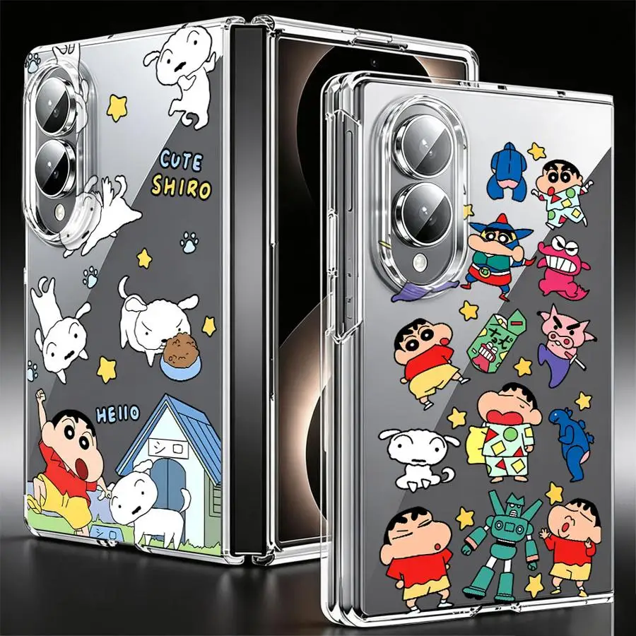 Case for Samsung Galaxy Z Fold 8 ZFold8 Transparent Soft Phone Cover Shin-Chan Playful