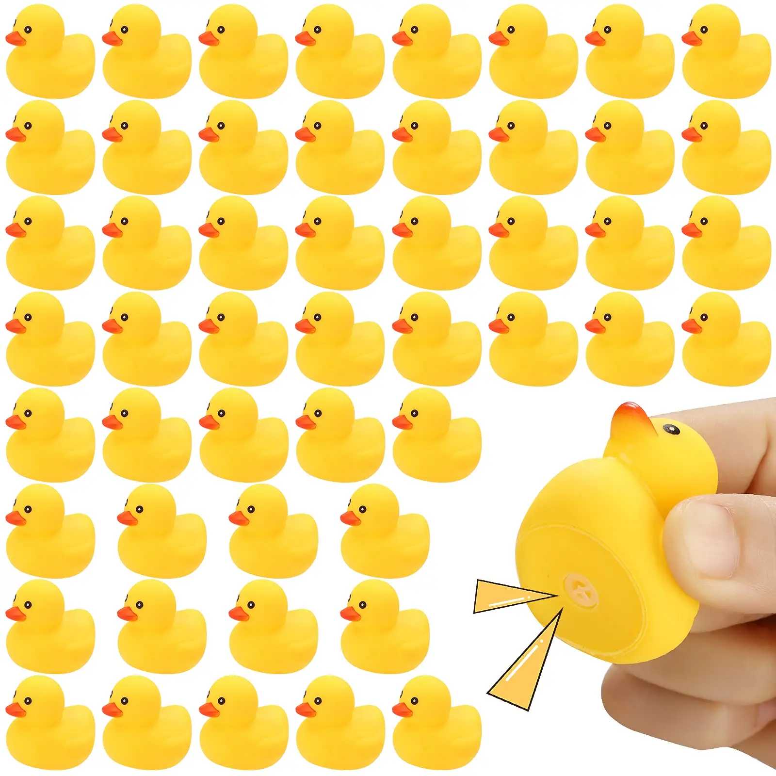 

12/24/48/60Pcs Mini Rubber Ducks for Kids Children Party Favors Bulk Ducks Summer Pool Floating Toys Rubber Ducks Birthday