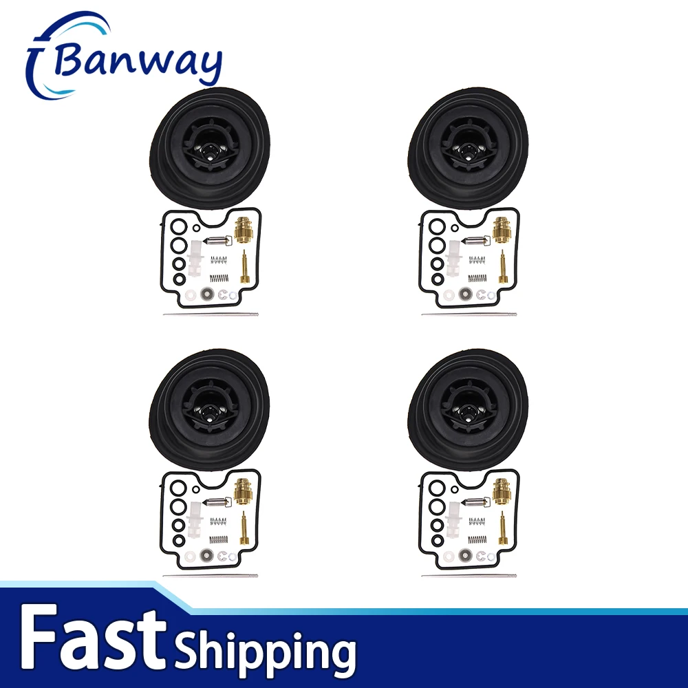 

4Set Carburetor Repair Kit For Bandit 1200 GSF1200 2001-2005 Diaphragm Float
